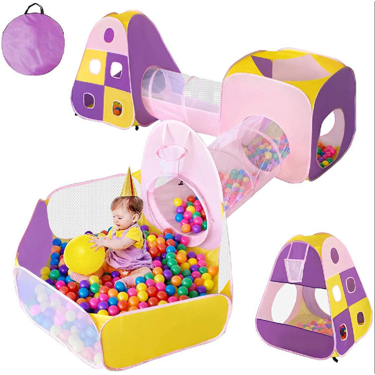 Gushante Kids Ball Pit Tents And Tunnels, Creative Play Tent For Kids With Crawl Tunnel Toy